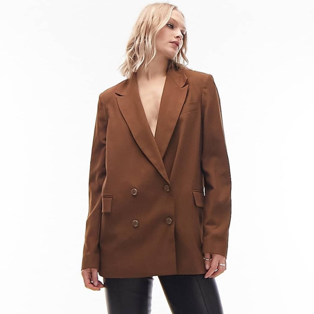 🤍 Topshop oversized double breasted blazer